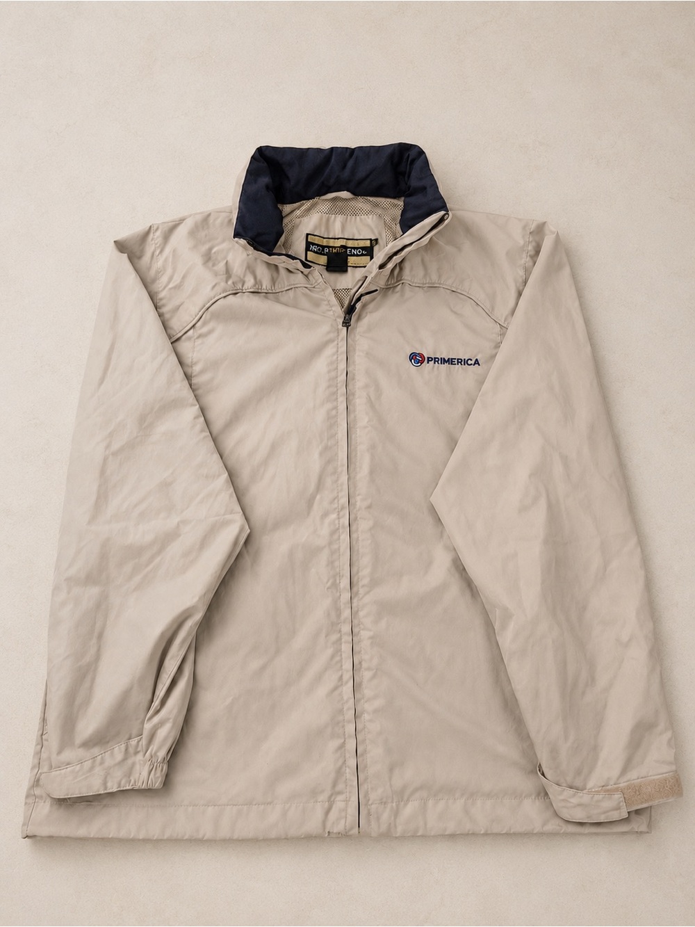 Men's Lightweight Beige Windbreaker Jacket